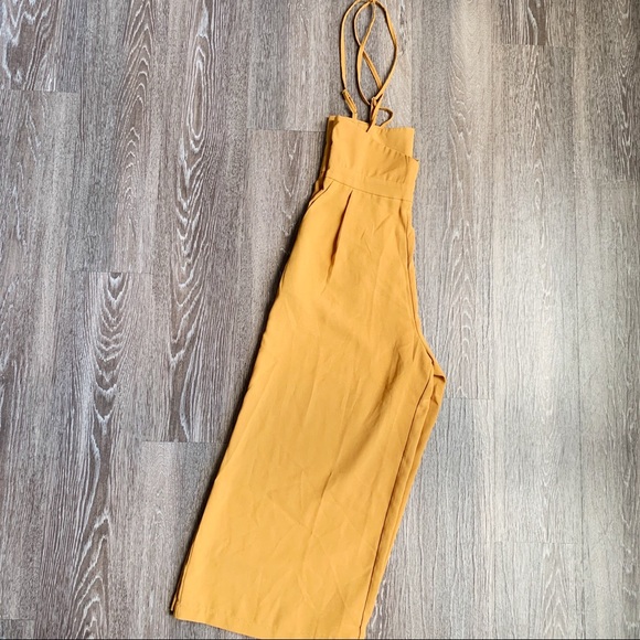 Boho Chic Mustard Jumpsuit/Romper - Picture 6 of 7
